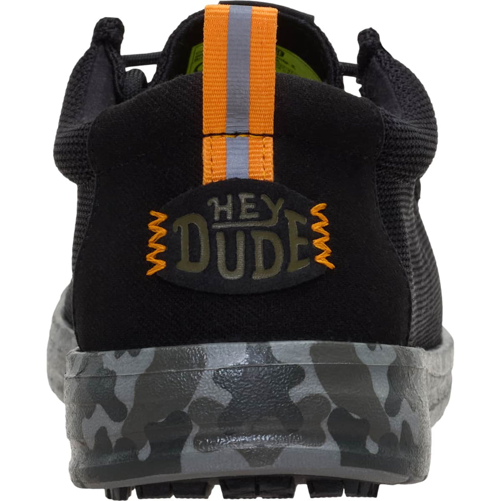 HEYDUDE Men Wally Work CE Slip Resistant, Black Mesh, 13