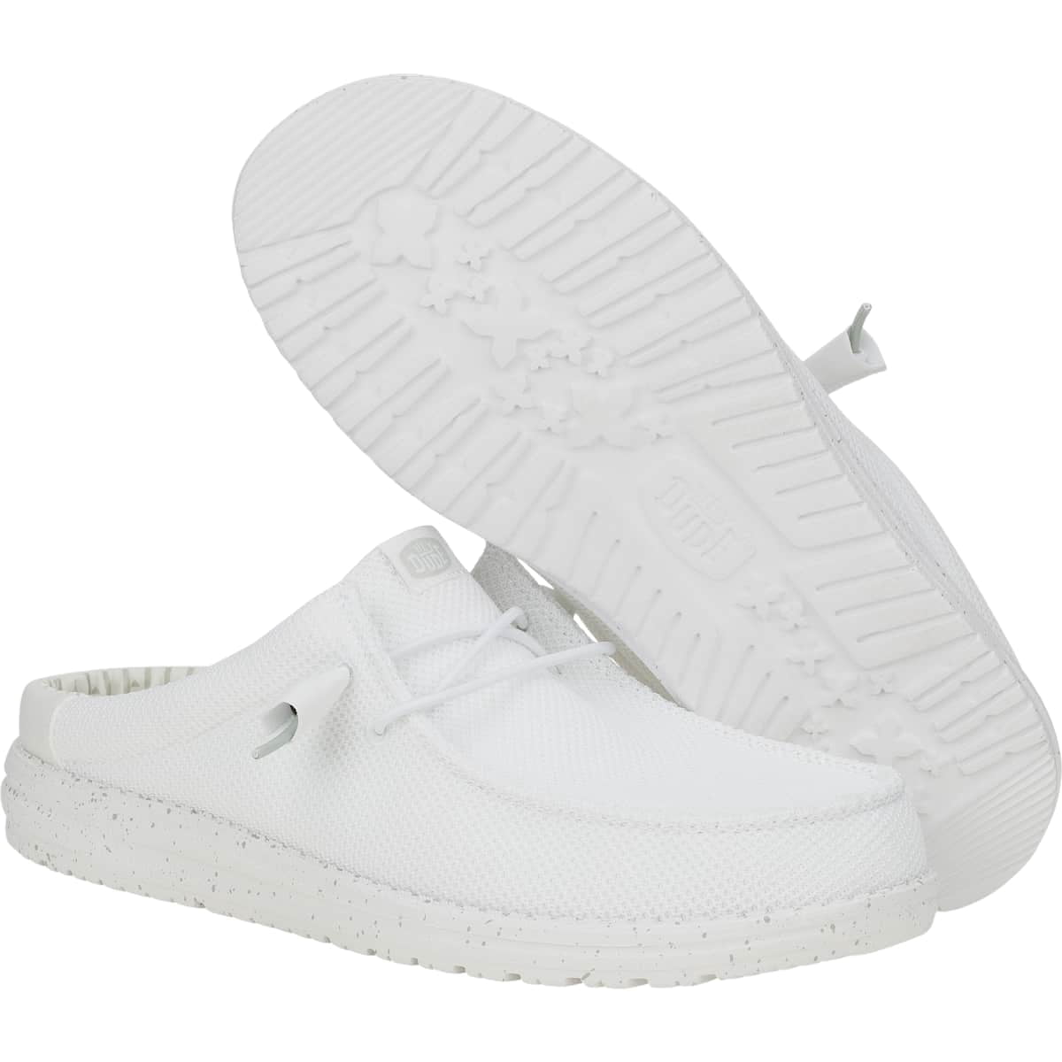 HEYDUDE Men Wally Slip Stretch Sox, White, 12