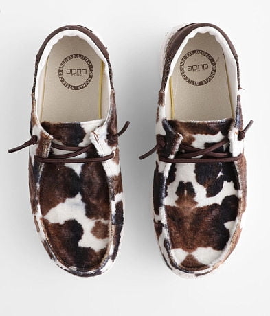 Hey Dude Wendy Tartan Cow Shoes
