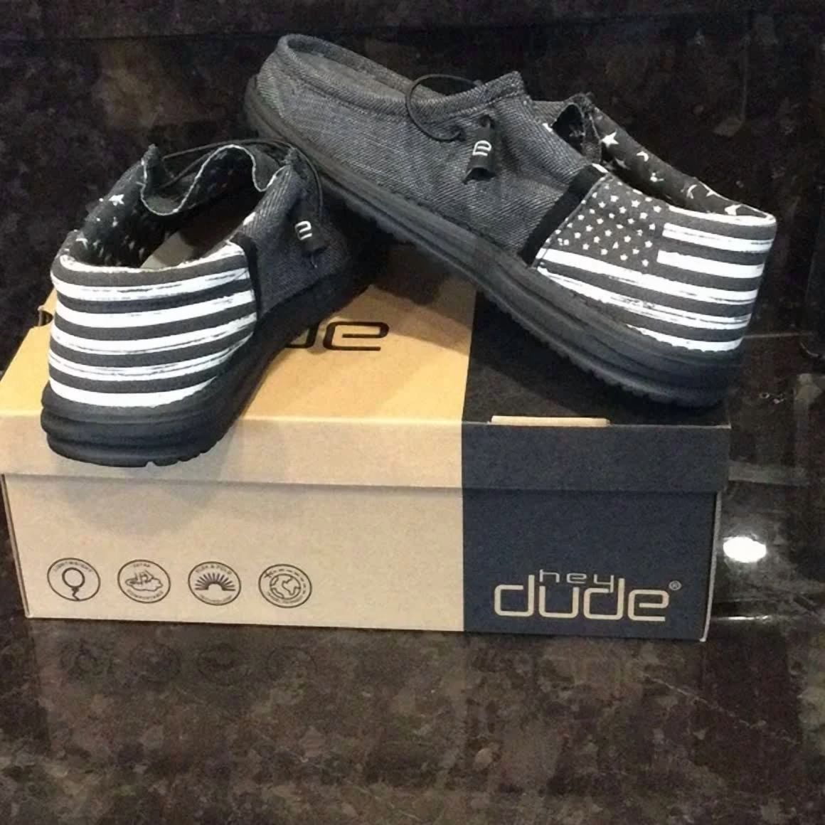 Hey Dude Wally USA Proud Exclusive Patriotic Shoes