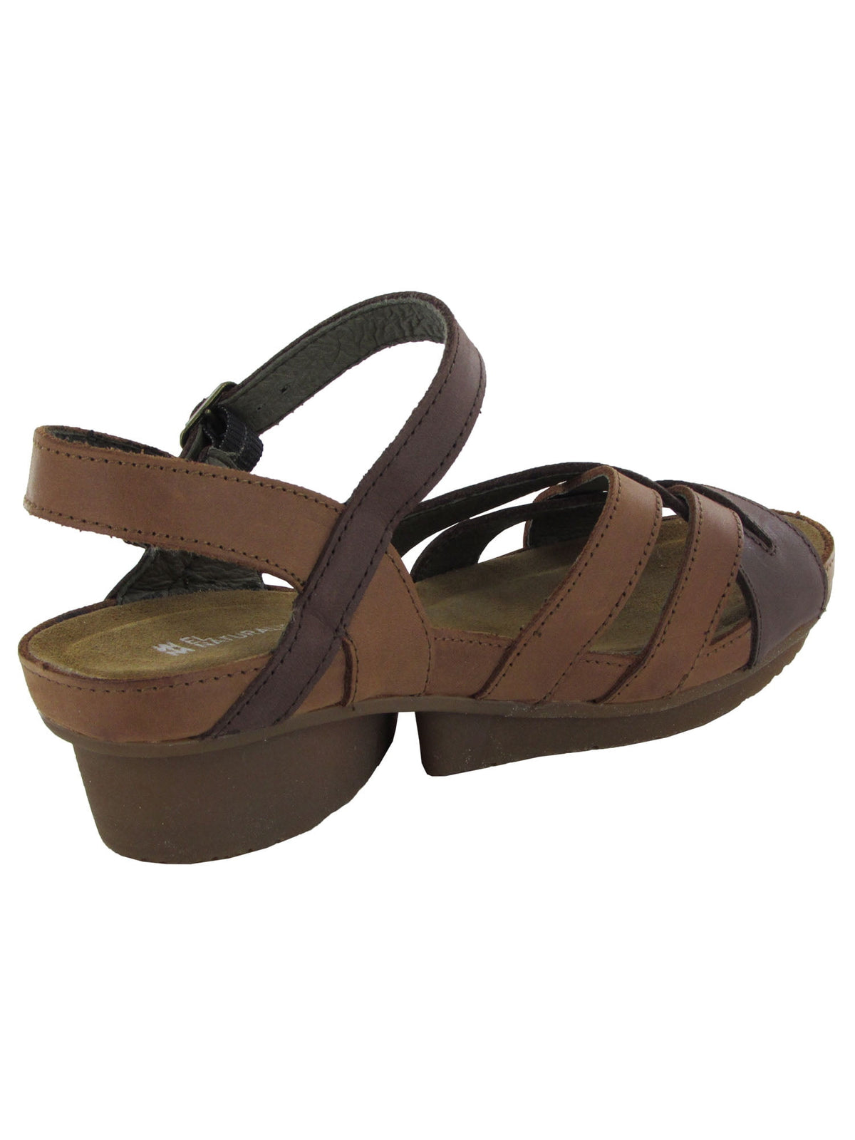 El Naturalista Womens Code Leather Criss-Cross Wedge Sandals