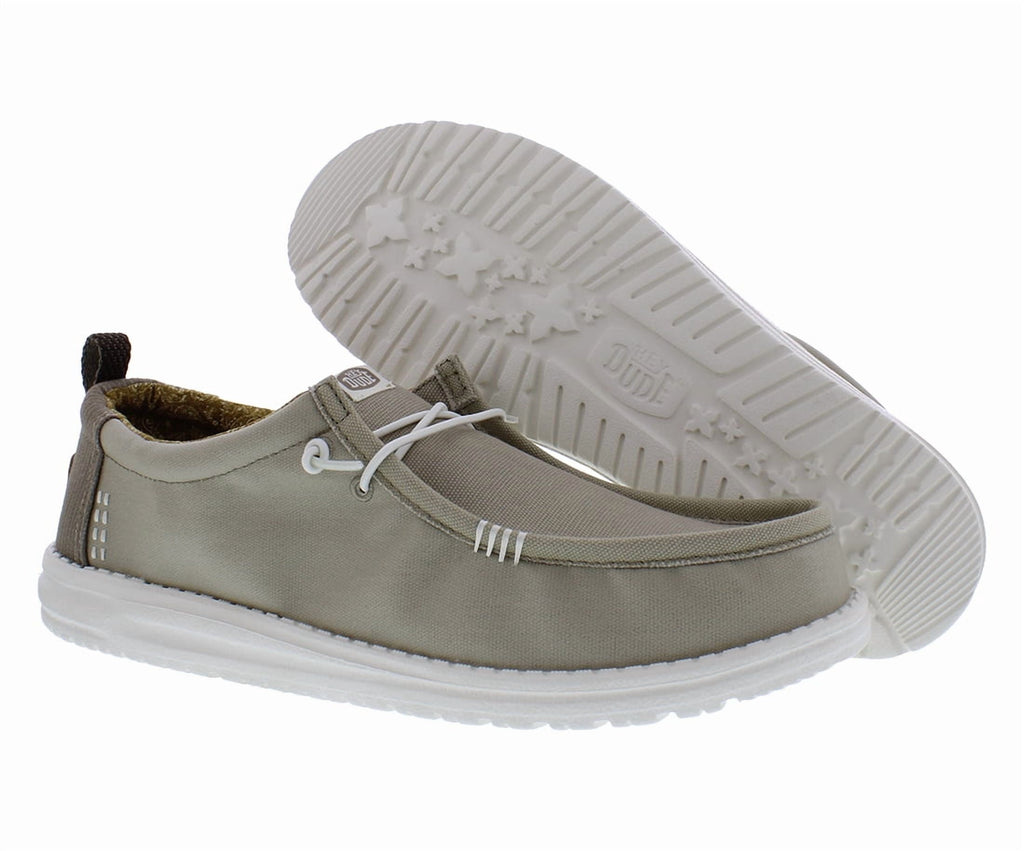 Hey Dude Wally Hickory Denim Mens Shoes Size 13, Color: Taupe