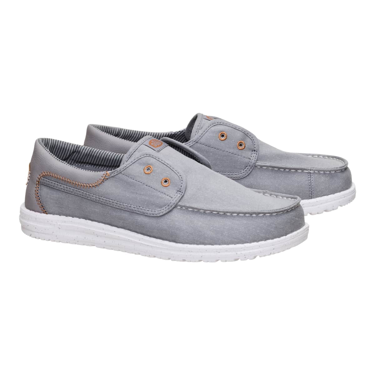 HEYDUDE Men Wally Cru Stretch Canvas, Ensign Blue, 10