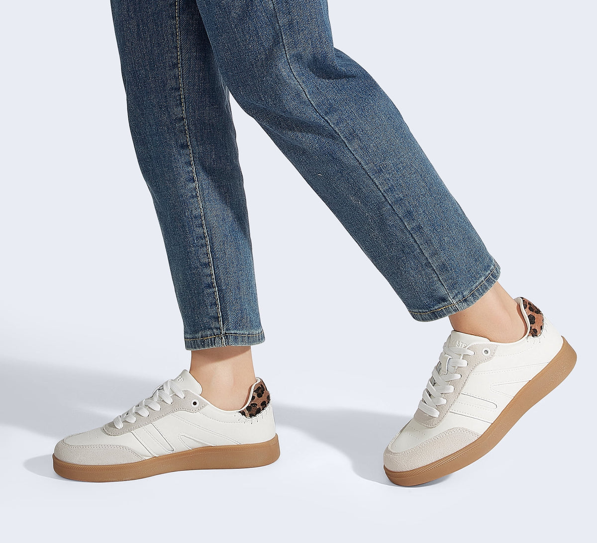 LUCKY STEP Womens Classic Retro Gum Sole Fashion Sneakers Anti Slip Casual Shoes,Dark Brown