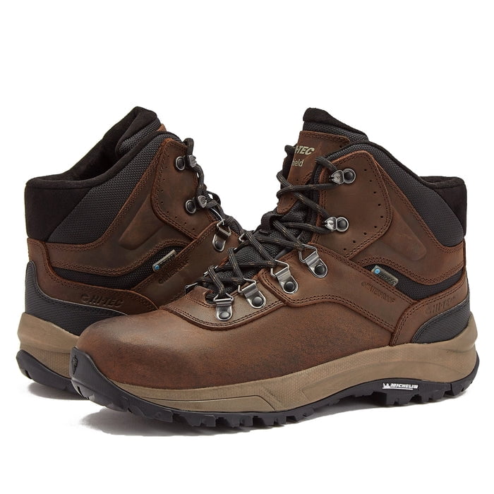 HI-TEC Men's Altitude VI I Waterproof Hiking Boot Dark Brown/Tan - CH80054M-E