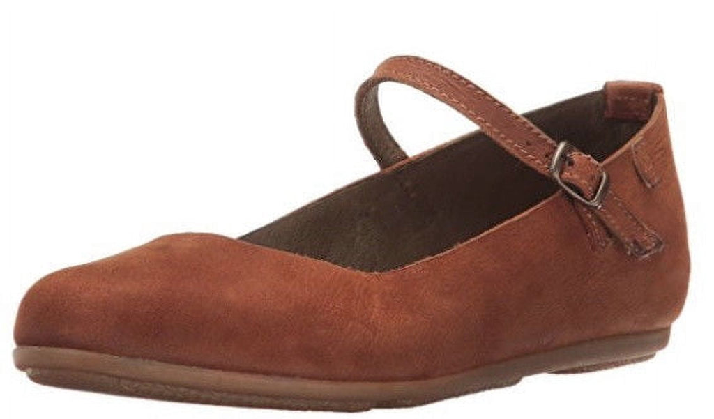 El Naturalista Women's Stella ND58 Mary Jane Flat Wood Brown Leather 36 EU 6 US