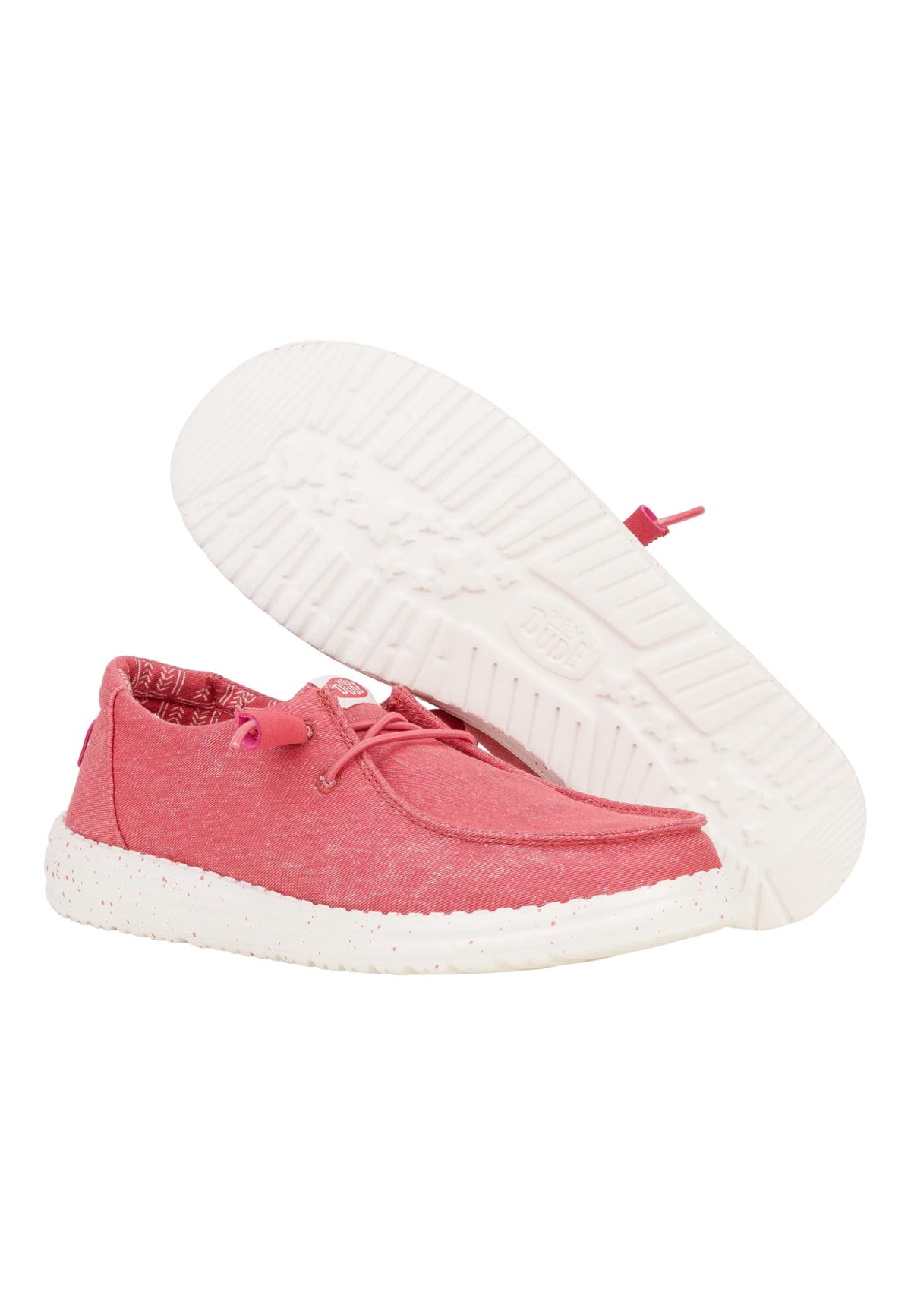 Hey Dude Wendy Stretch Canvas Washed Red Size 9, Women’s Shoes, Women’s Slip-on Loafers, Comfortable & Light-Weight