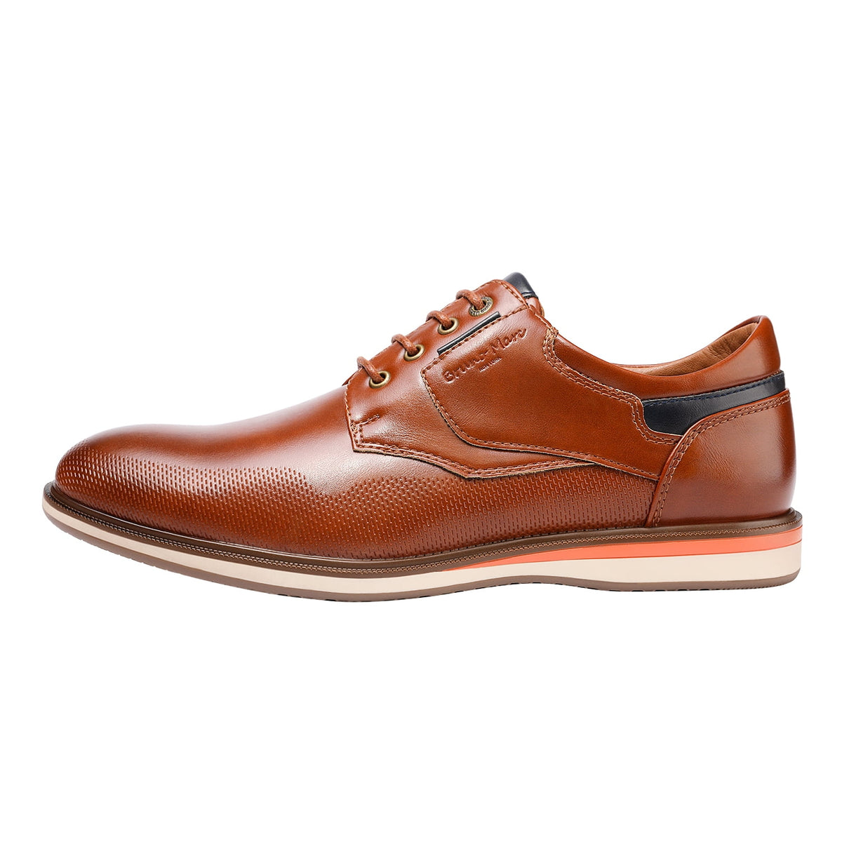 Bruno Marc Mens Casual Shoes Round Toe Classic Lace-up Oxford Shoes Dress Shoes LG19009M BROWN Size 8.5