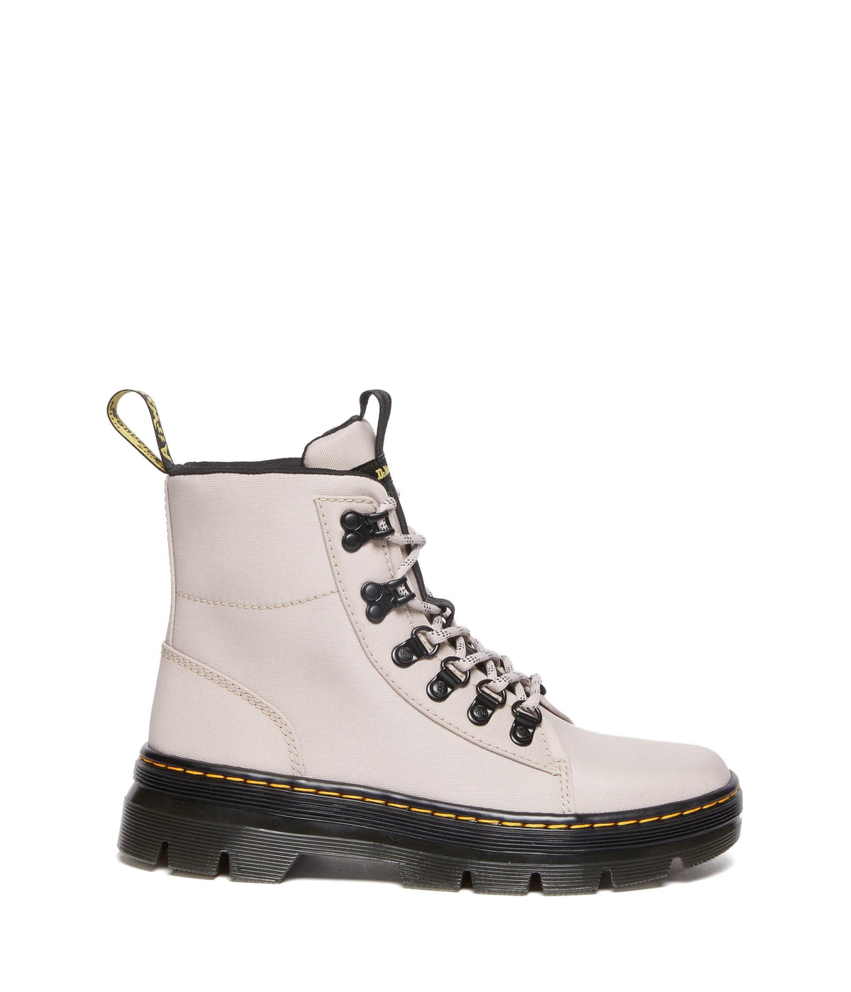Dr. Martens Women's Combs W Fashion Boot, Vintage Taupe Poly Twill, 9