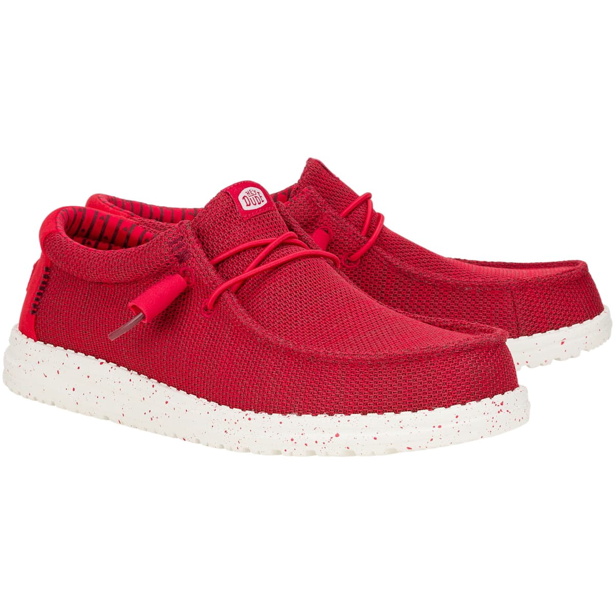 HEYDUDE Men Wally Stretch Sox, Red, 10