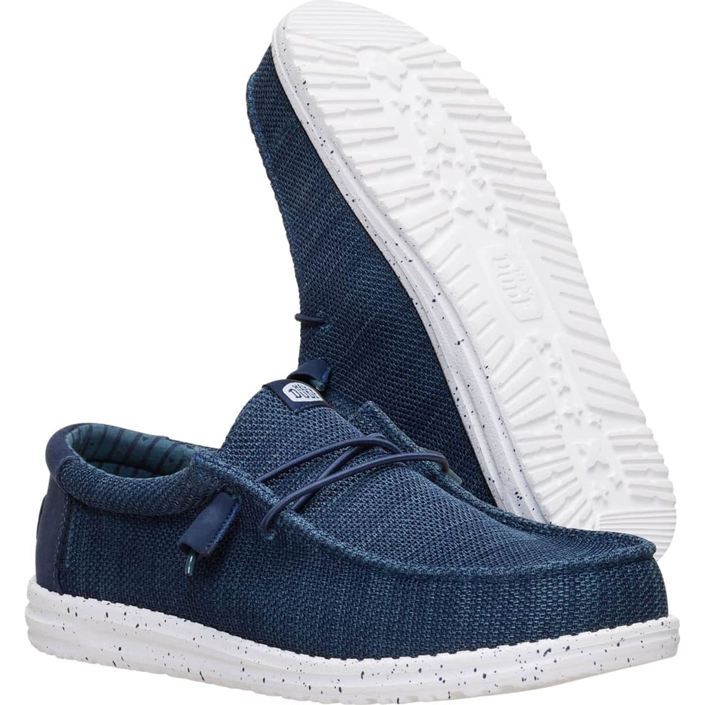 HEYDUDE Wally Stretch Sox Wide, Navy, 12