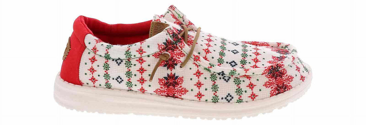 Heydude Wally Youth Ugly Sweater Kids' Casual Shoe | 40990-13R White