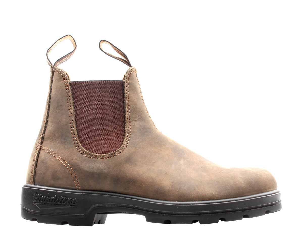 Blundstone 585 Chelsea Boots Rustic Brown Premium Leather Unisex Comfortable