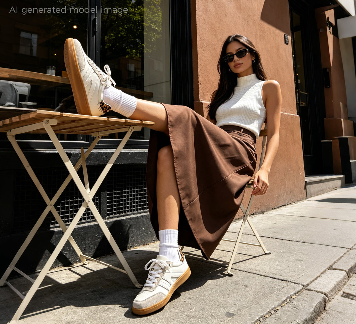 LUCKY STEP Womens Classic Retro Gum Sole Fashion Sneakers Anti Slip Casual Shoes,Dark Brown
