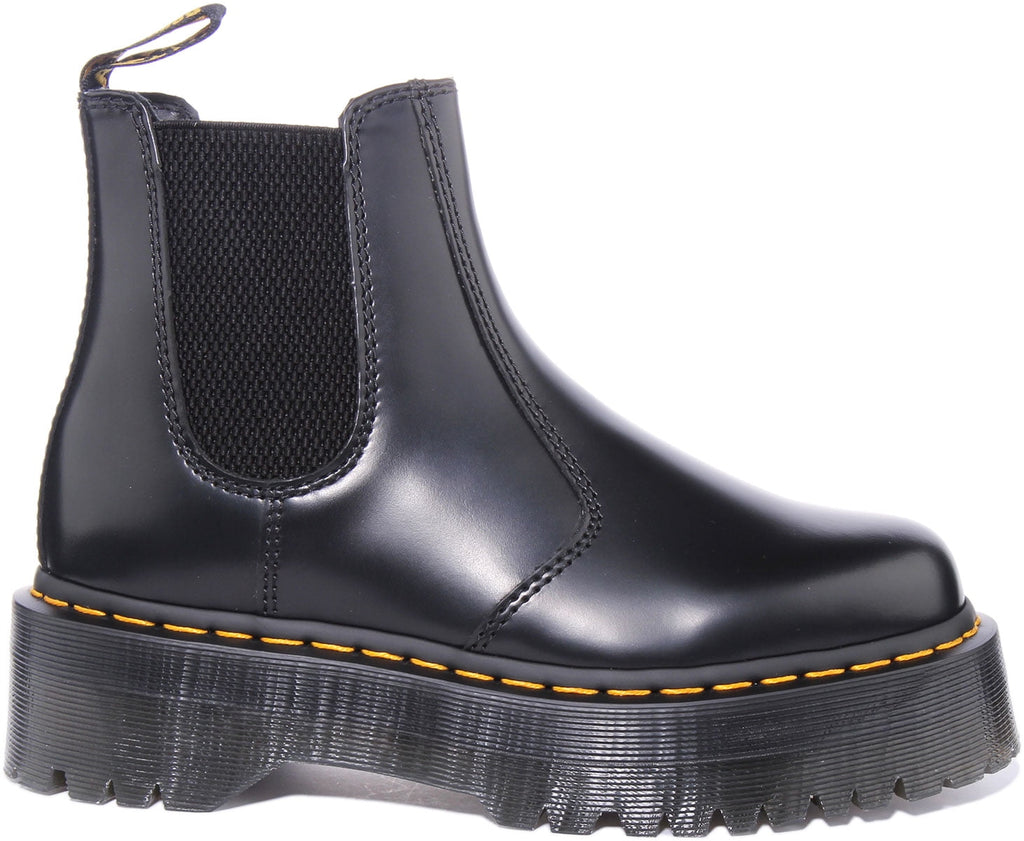 Dr Martens 2976 Quad Unisex Leather Chelsea Boot In Black Size 7.5 M
