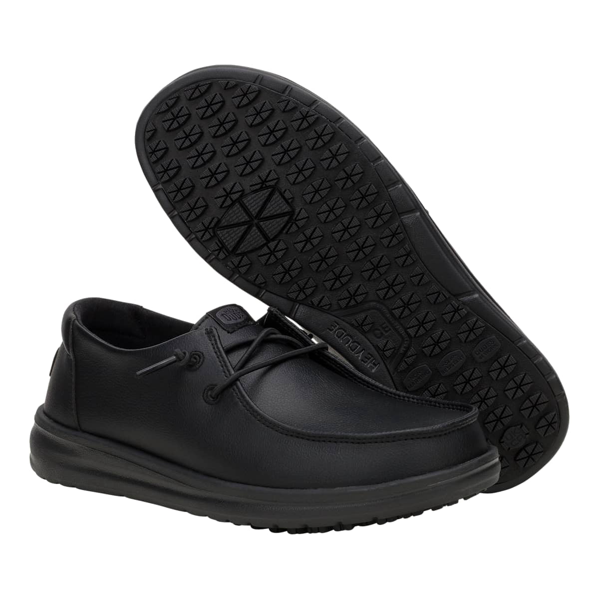 HEYDUDE Women Wendy Work CE Slip Resistant, Black, 8