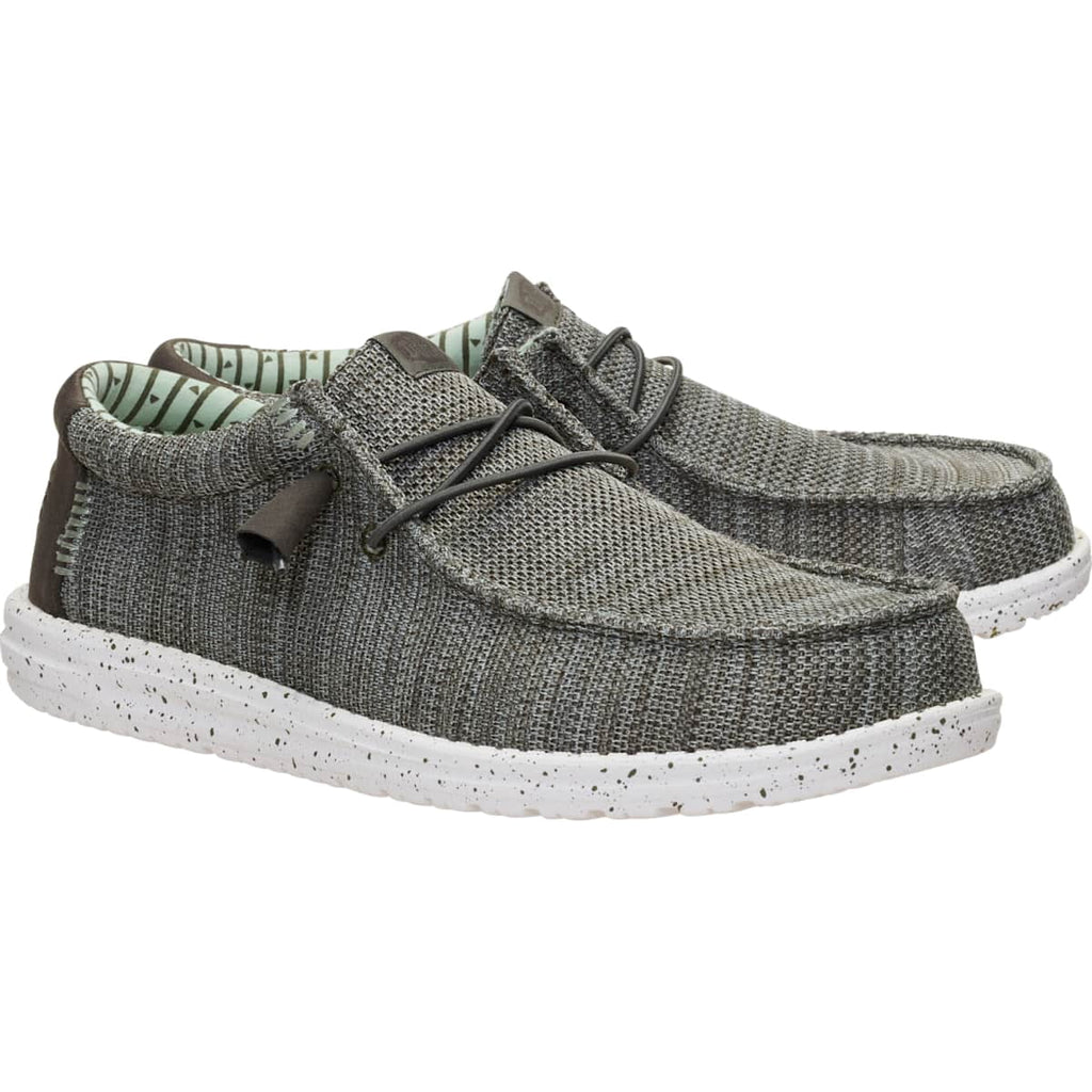 HEYDUDE Wally Stretch Sox, Granite Grey/Black, 10
