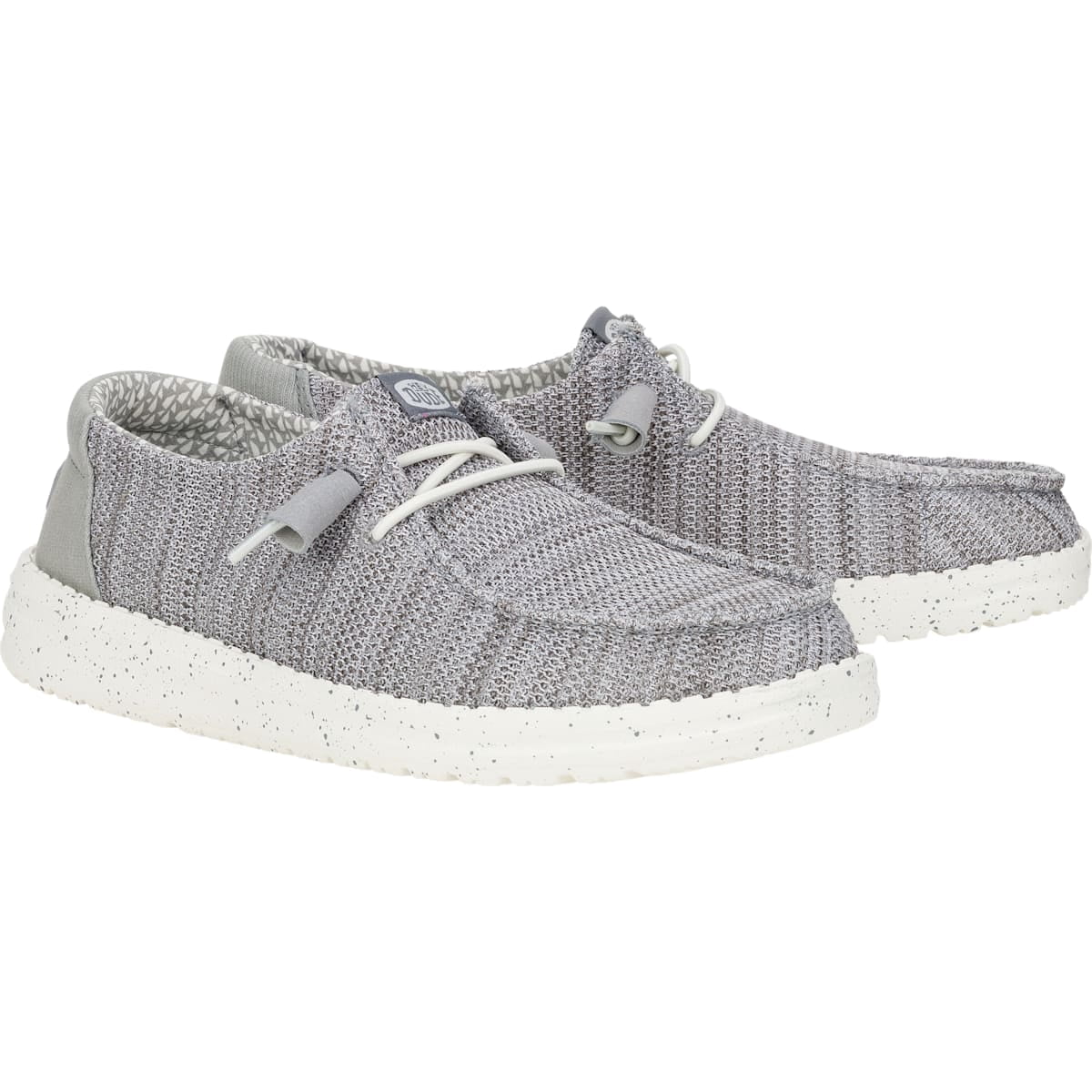 HEYDUDE Wendy Stretch Sox Wide, Light Grey, 8