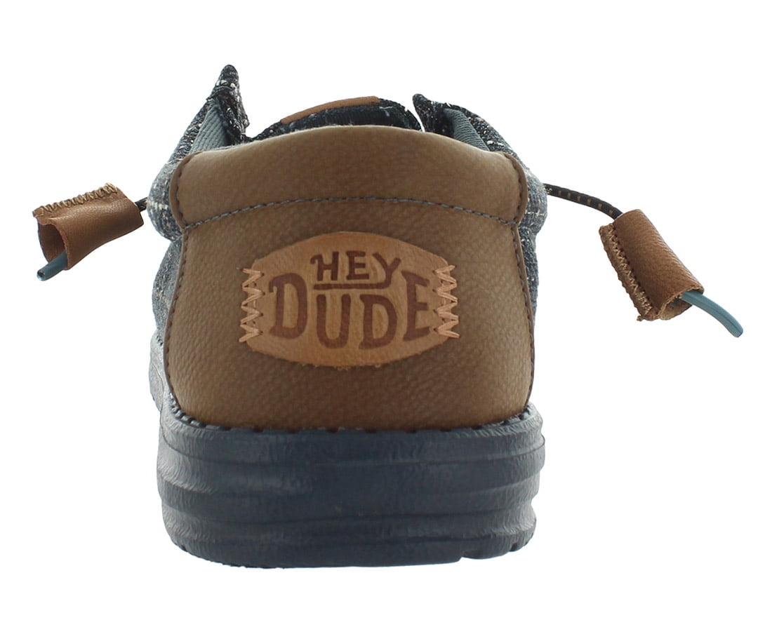 Hey Dude Wally Plaid Mens Shoes Size 8, Color: Navy