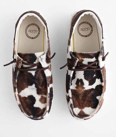 Hey Dude Wendy Tartan Cow Shoes