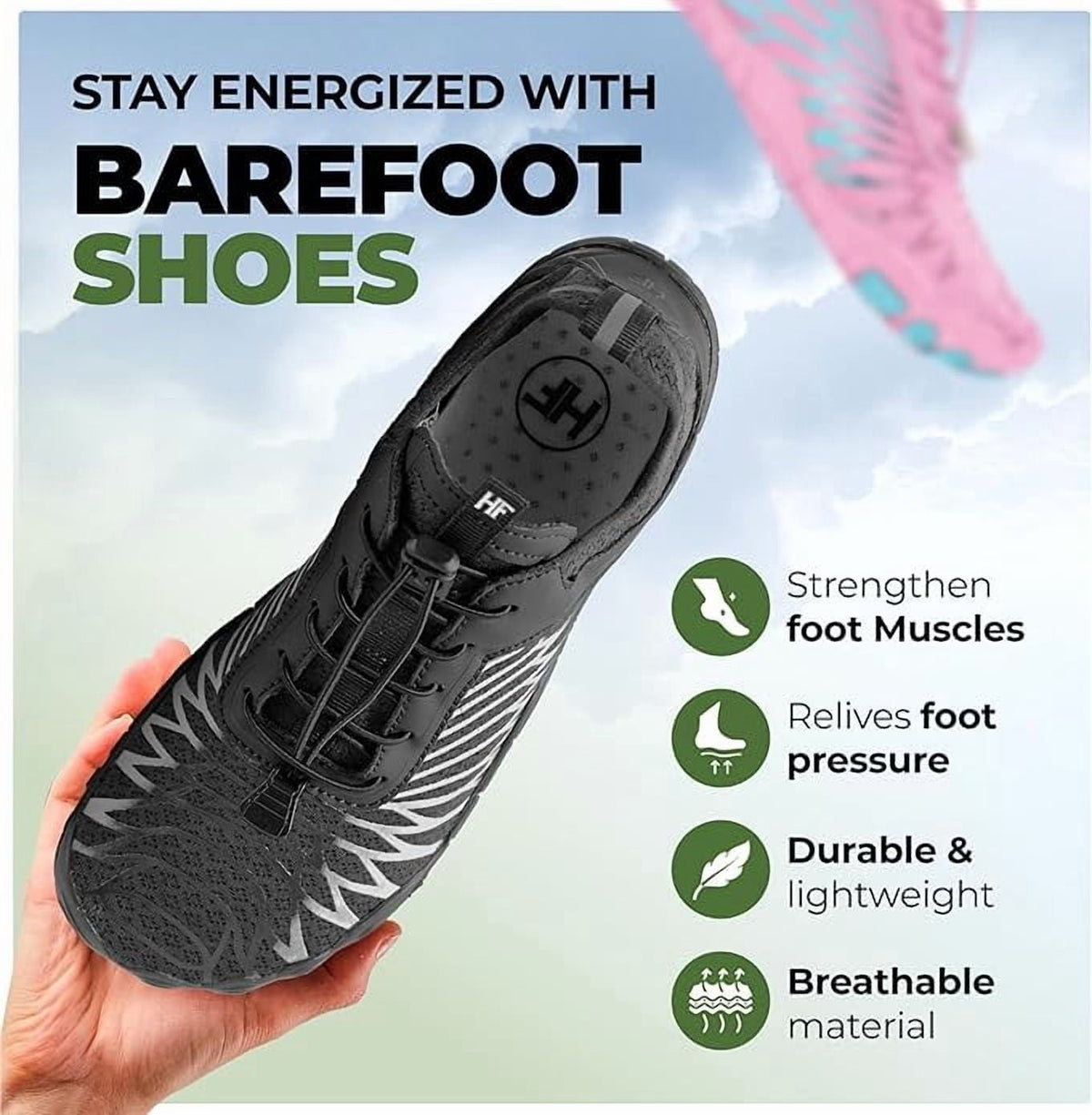 Hike Footwear Lazuli Pro Barefoot Walking Shoes for Women & Men, Wide Toe Box, Zero Drop, Unisex Hiking, Gym & Everyday Shoes