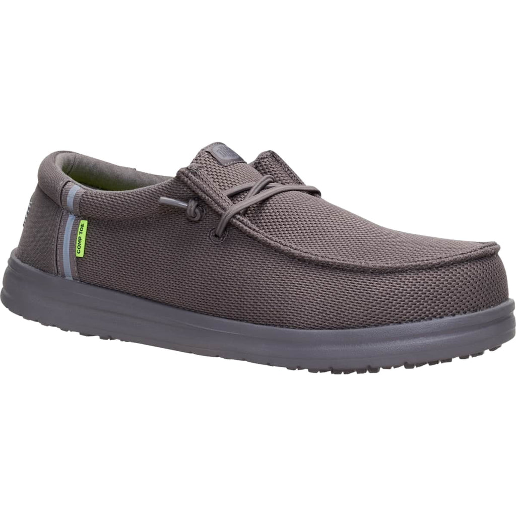 HEYDUDE Men Wally Work Comp Toe, Black, 15