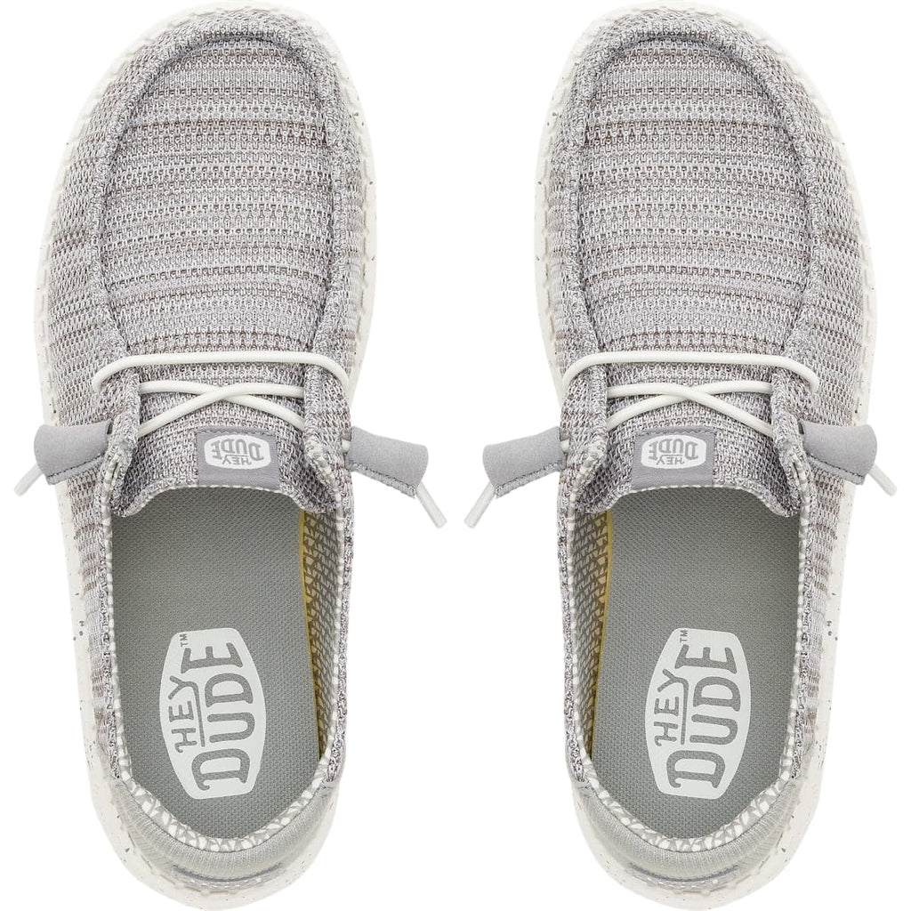 HEYDUDE Wendy Stretch Sox Wide, Light Grey, 8