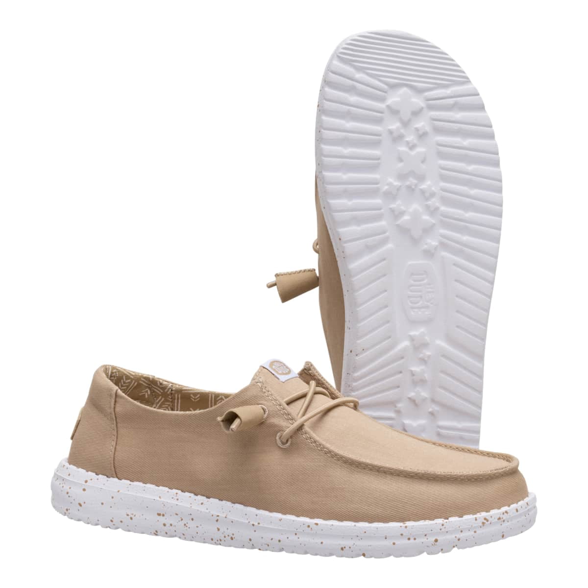 HEYDUDE Women Wendy Stretch Canvas, White, 12