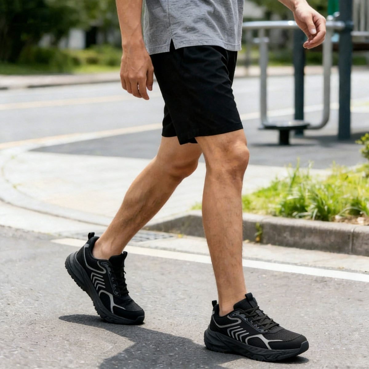 MeMoride Men's Breathable Walking Shoes Non Slip Athletic Fashion Sneakers Mesh Workout Casual Sports Shoes