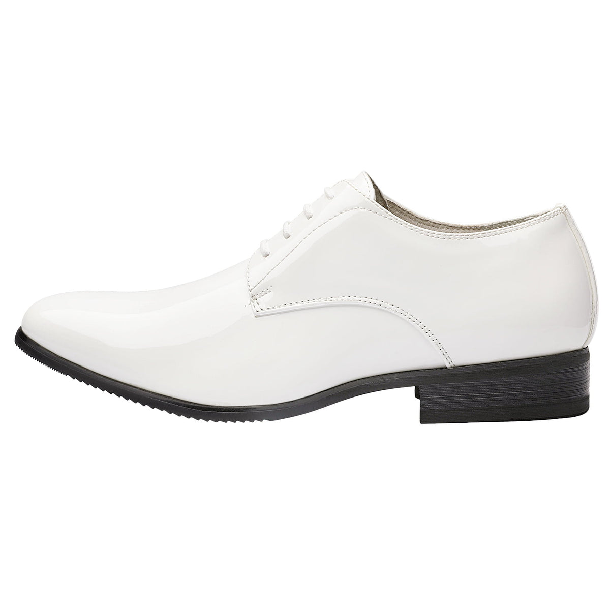 Bruno Marc Men's Faux Patent Leather Dress Shoes Classic Lace-up Formal Oxford BLACK CEREMONY-06 size 12