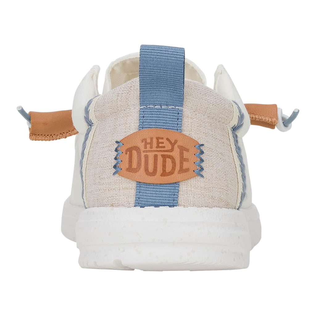 HEYDUDE Men Wally Craft Linen, White/Stone Grey, 7