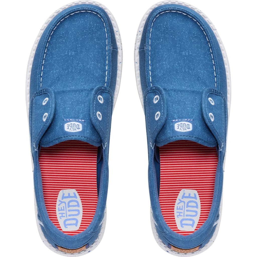 HEYDUDE Women Wendy Cru Gingham, Skyway Blue/Multi, 9