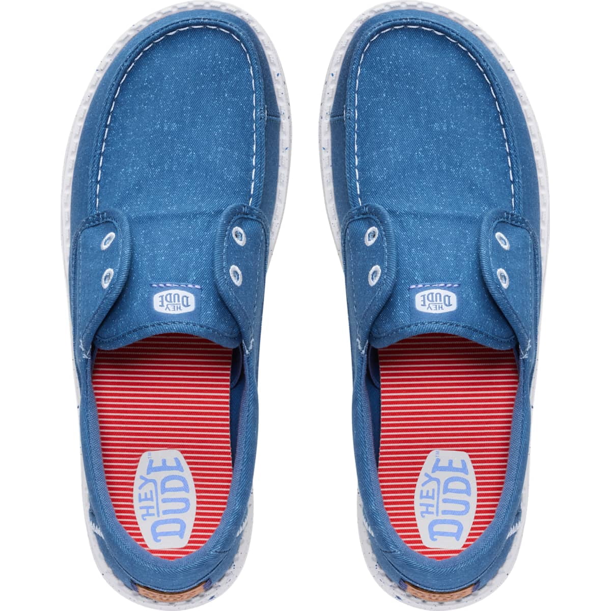 HEYDUDE Women Wendy Cru Gingham, Skyway Blue/Multi, 9