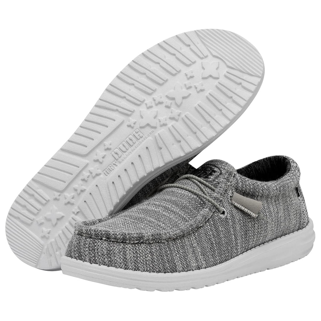 Hey Dude Men's Wally Stretch Mix Granite Size 12