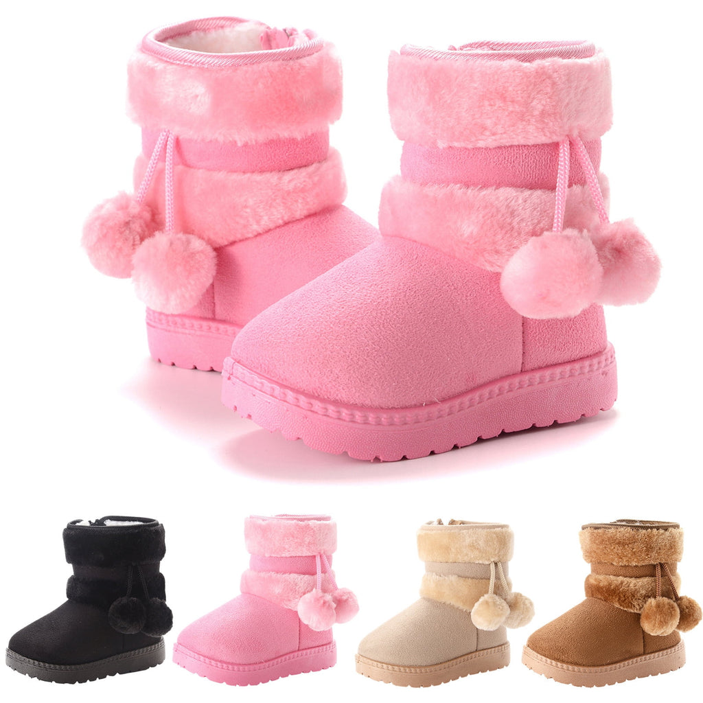 Boots Gift for Girls Girl's Winter Snow Boots Warm Faux Fur Lined Short Fashion Boot(Toddler/Little Kid) Save Big