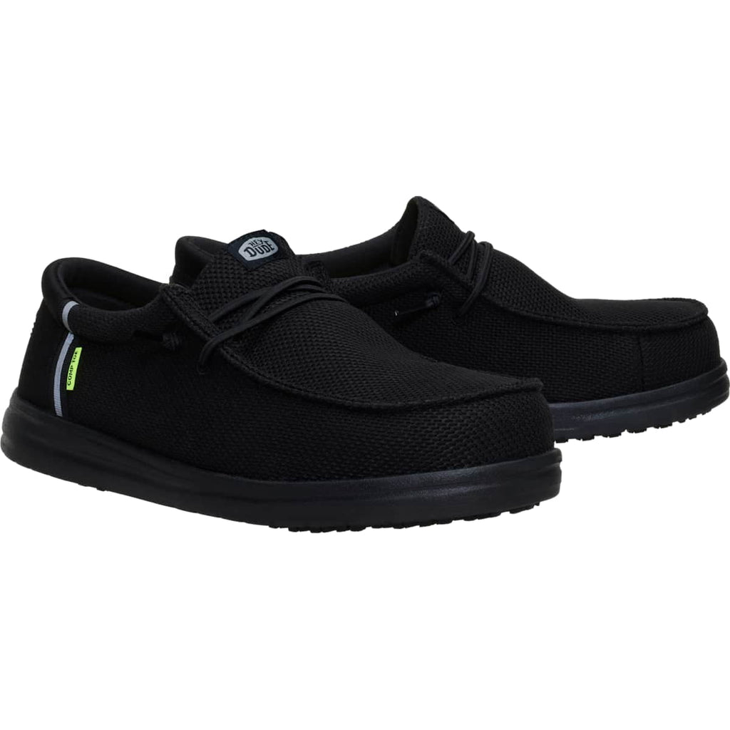 HEYDUDE Men Wally Work Comp Toe, Black, 15