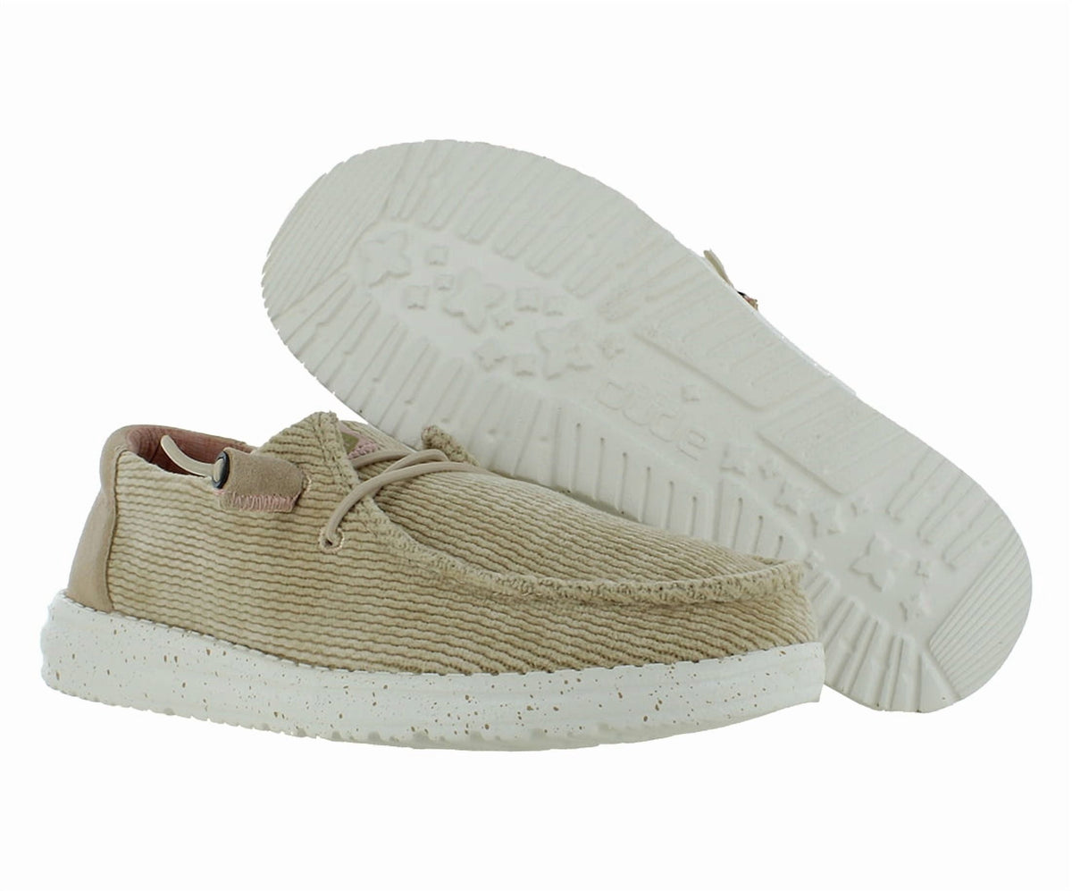 Hey Dude Wendy Wave Corduroy Womens Shoes Size 10, Color: Taupe