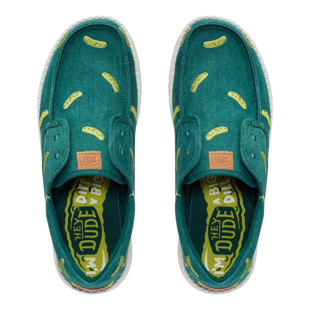 HEYDUDE Men Wally Cru Embroidered, Green/Multi, 11