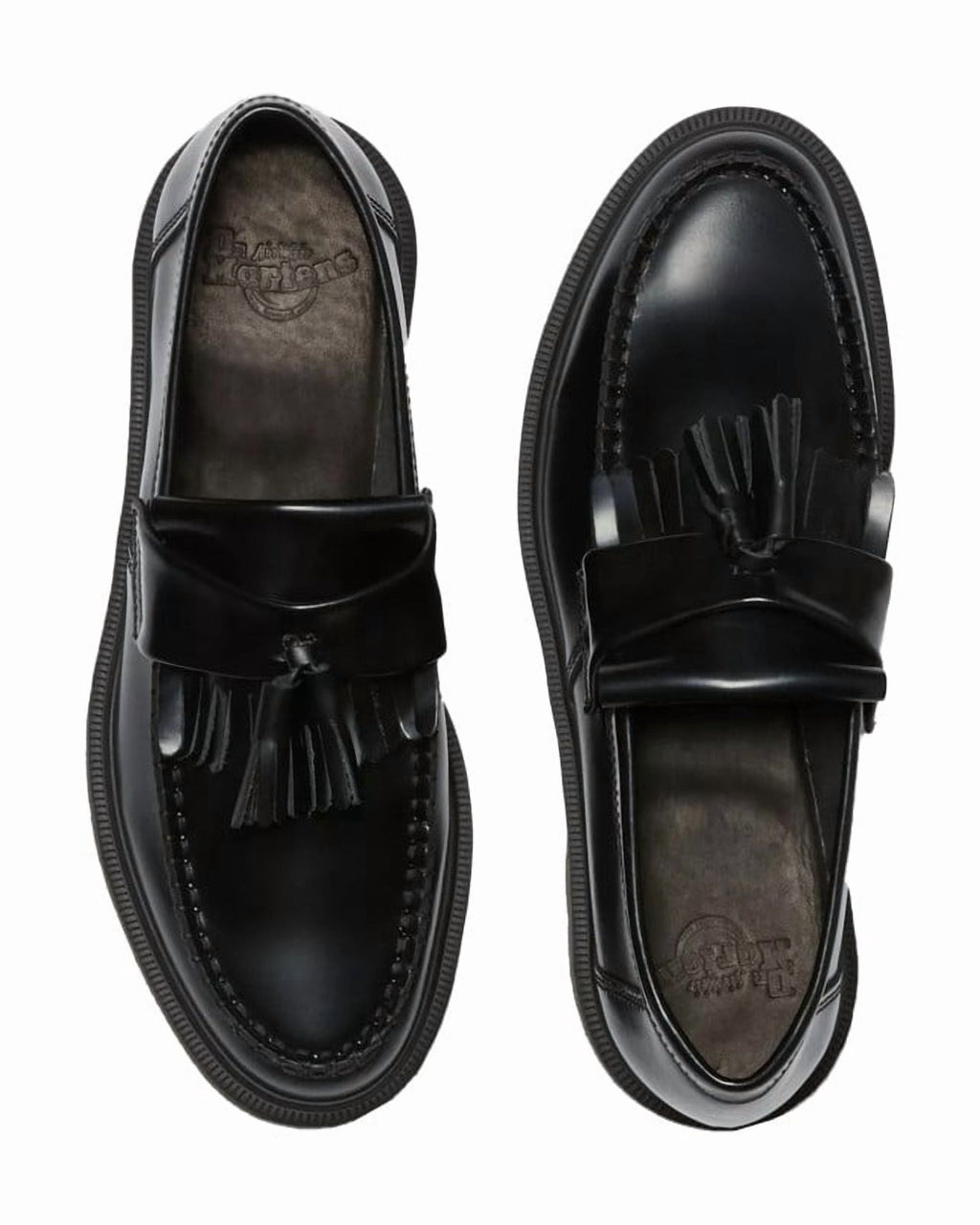 Dr. Martens Adrian Black Polished Smooth Moccasin Black (Women's)