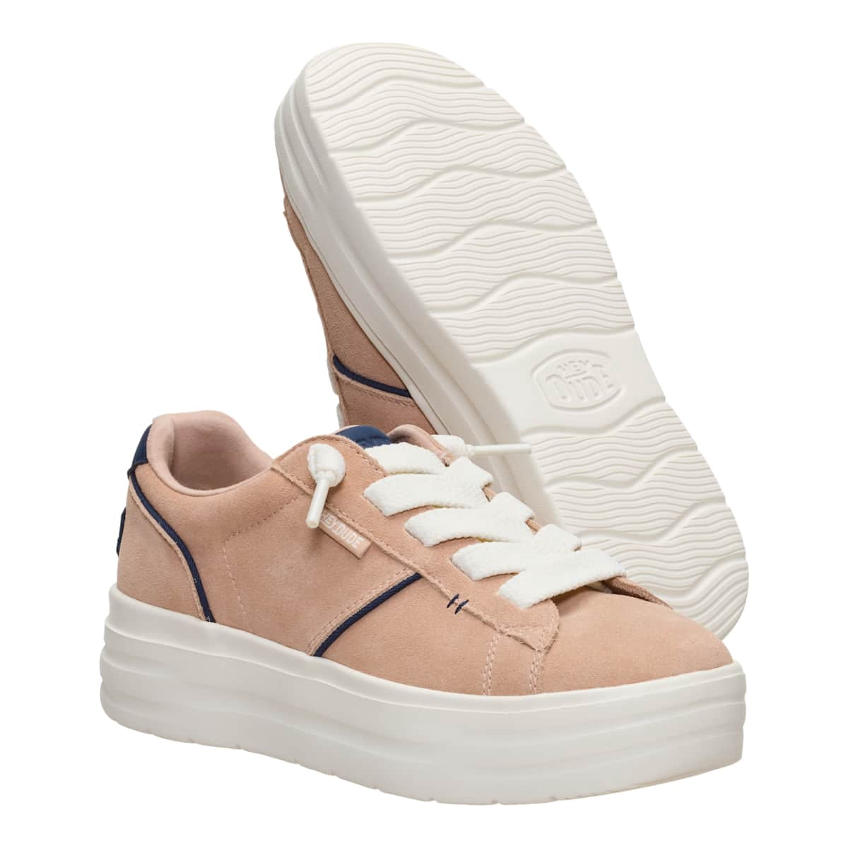 HEYDUDE Women Karina DBL Duo Suede, Pale Lilac/Multi, 9