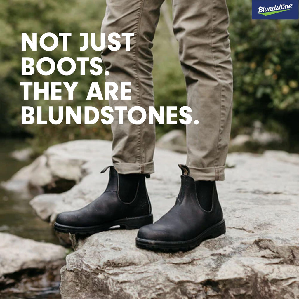 Blundstone 587 Unisex Classic Series Chelsea Boot for Men and Women with Shock Absorption and Premium Water Resistant Leather, Rustic Black, 6 US Men / 8 US Women / 5 AU - AUTHORIZED DEALER