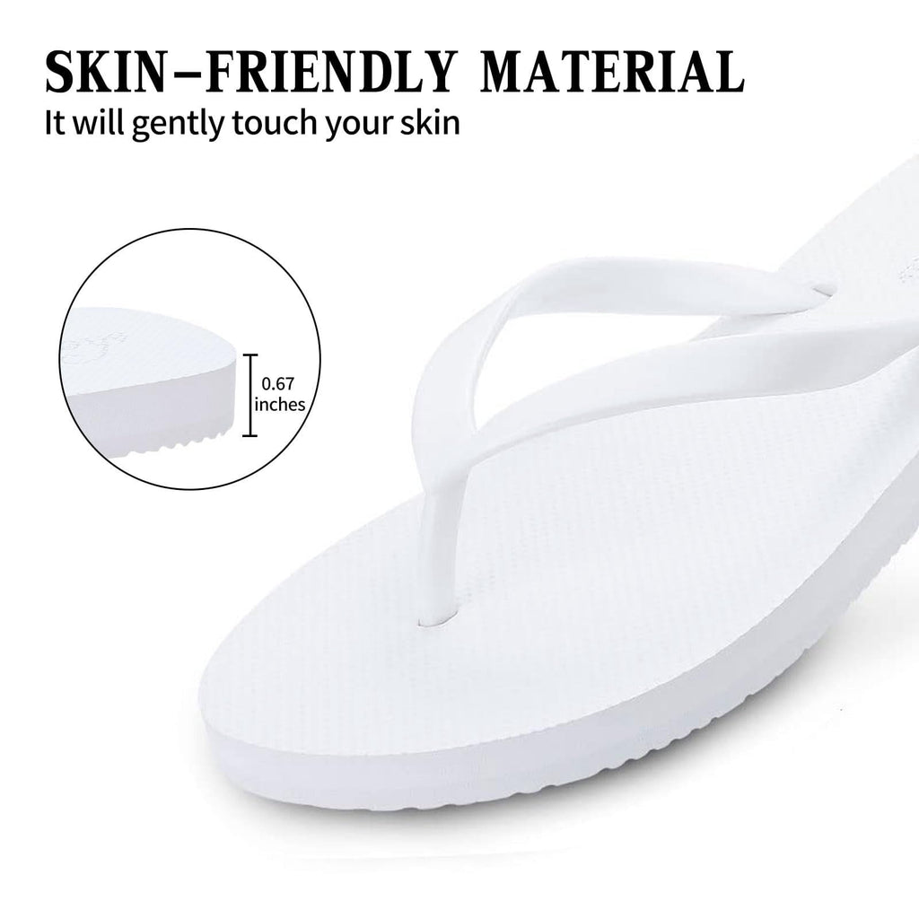 Comwarm Women's Flip Flops Summer Beach Sandals Soft Foam Women's Sandals, Black