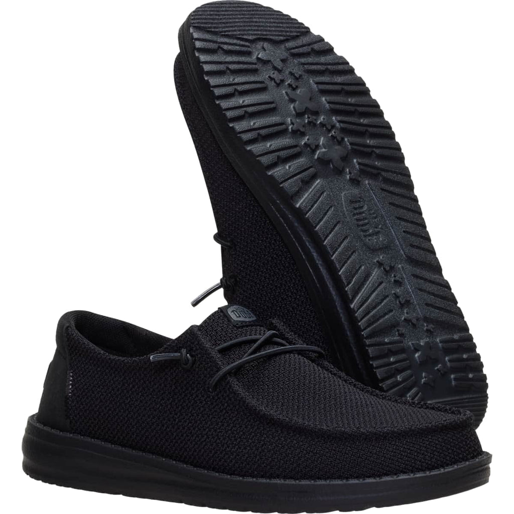 HEYDUDE Women Wendy Mesh Black Mono, Black Mono