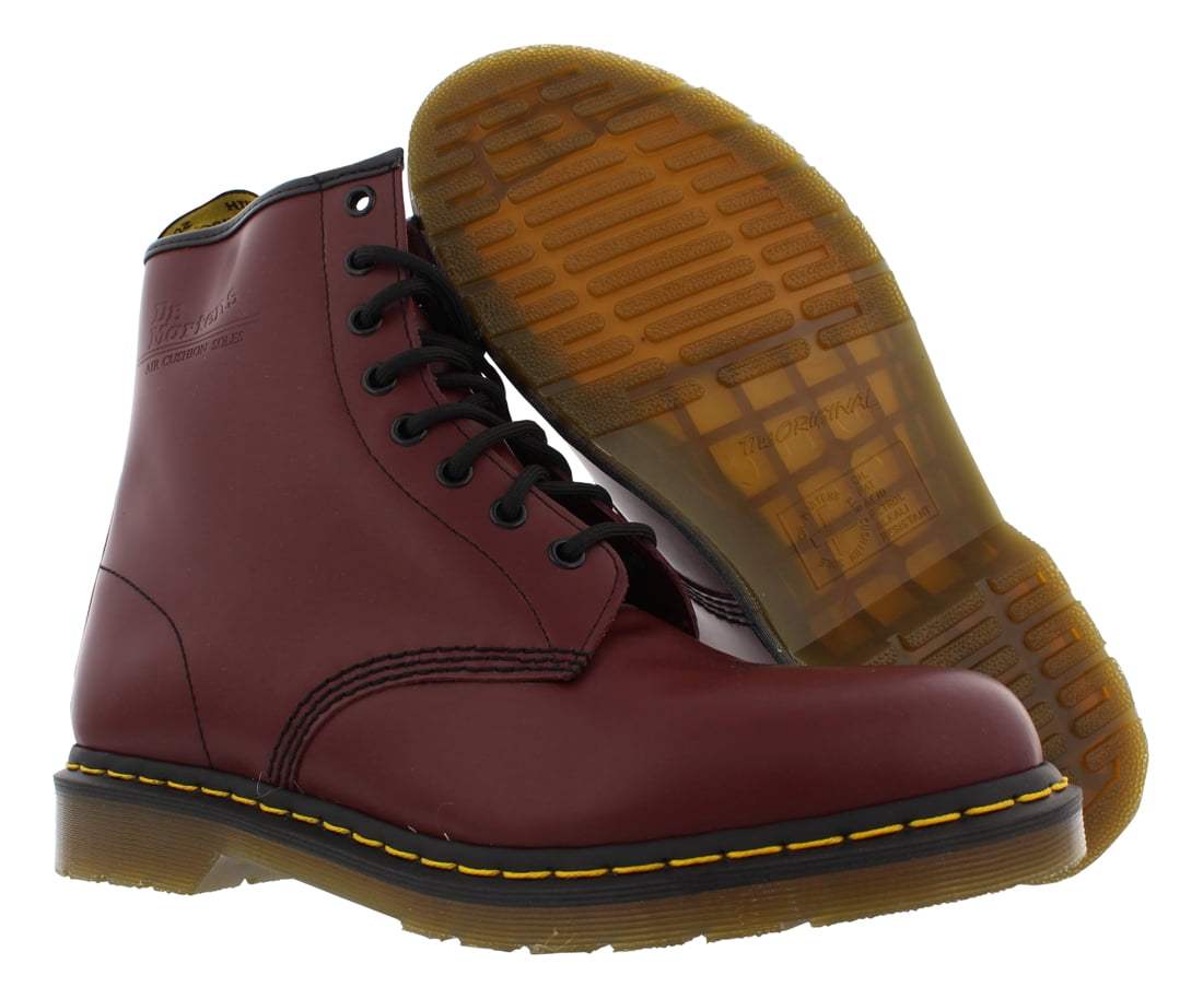 Dr. Martens Unisex 1460Z DMC 8 Lace Up Cherry Red Smooth Leather Boots Shoes Doc