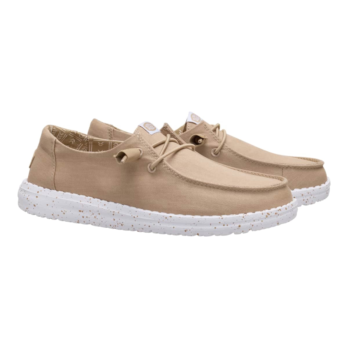 HEYDUDE Women Wendy Stretch Canvas, White, 9