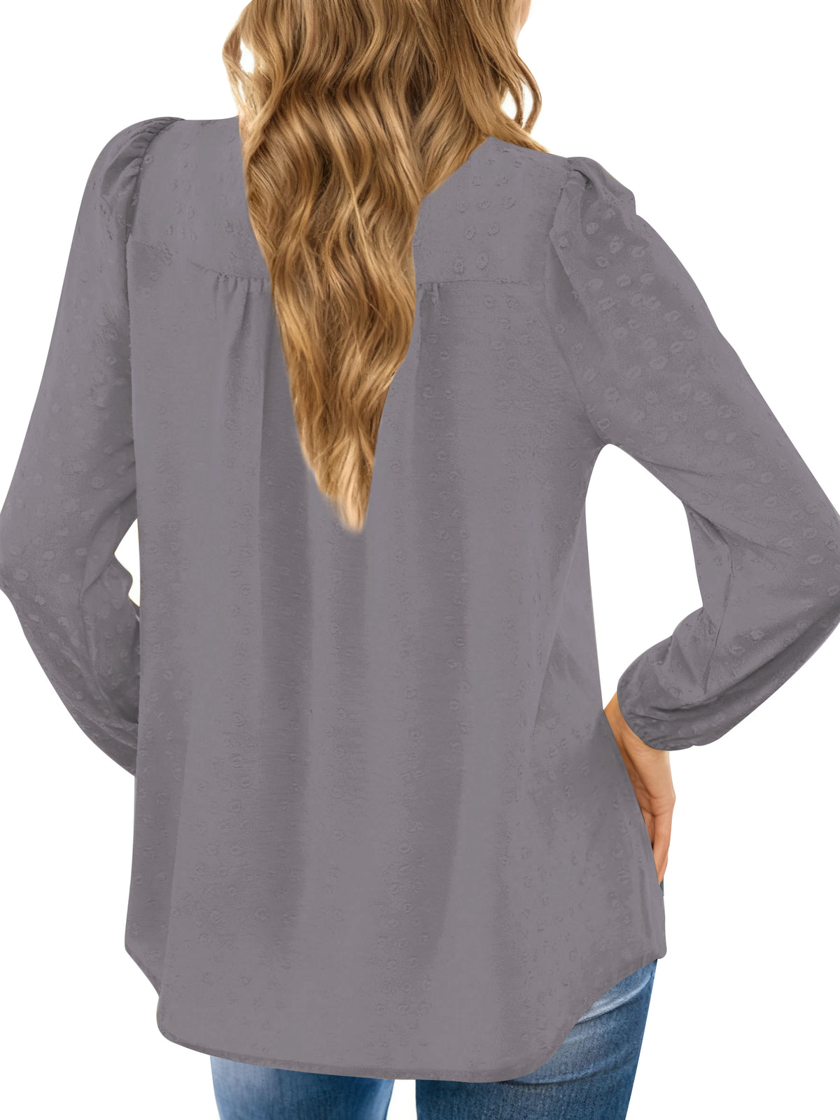 UVN Fall Shirts for Women Long Sleeve Blouses Ladies Crewneck Lace Crochet Tops Dressy Chiffon Blouses
