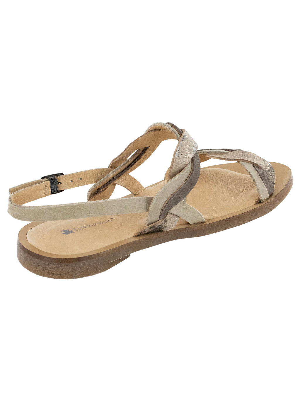 El Naturalista Womens Tulip N5188 Flat Sandal Shoes, Taupe, EU 36 / US 6