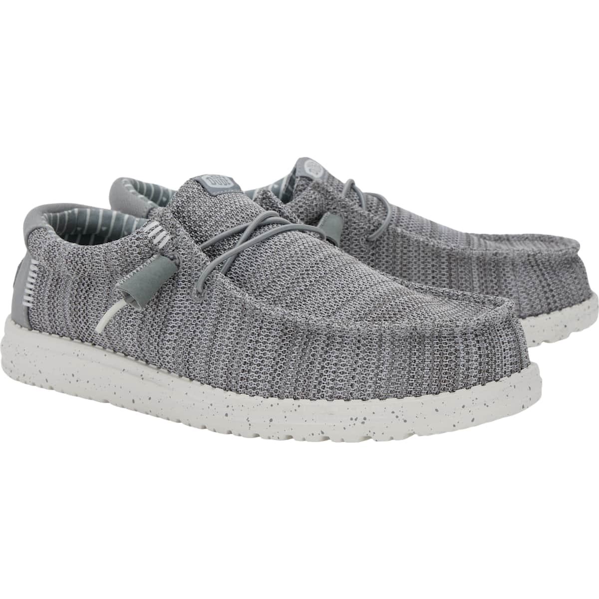 HEYDUDE Men Wally Stretch Sox Wide, Gray, 10