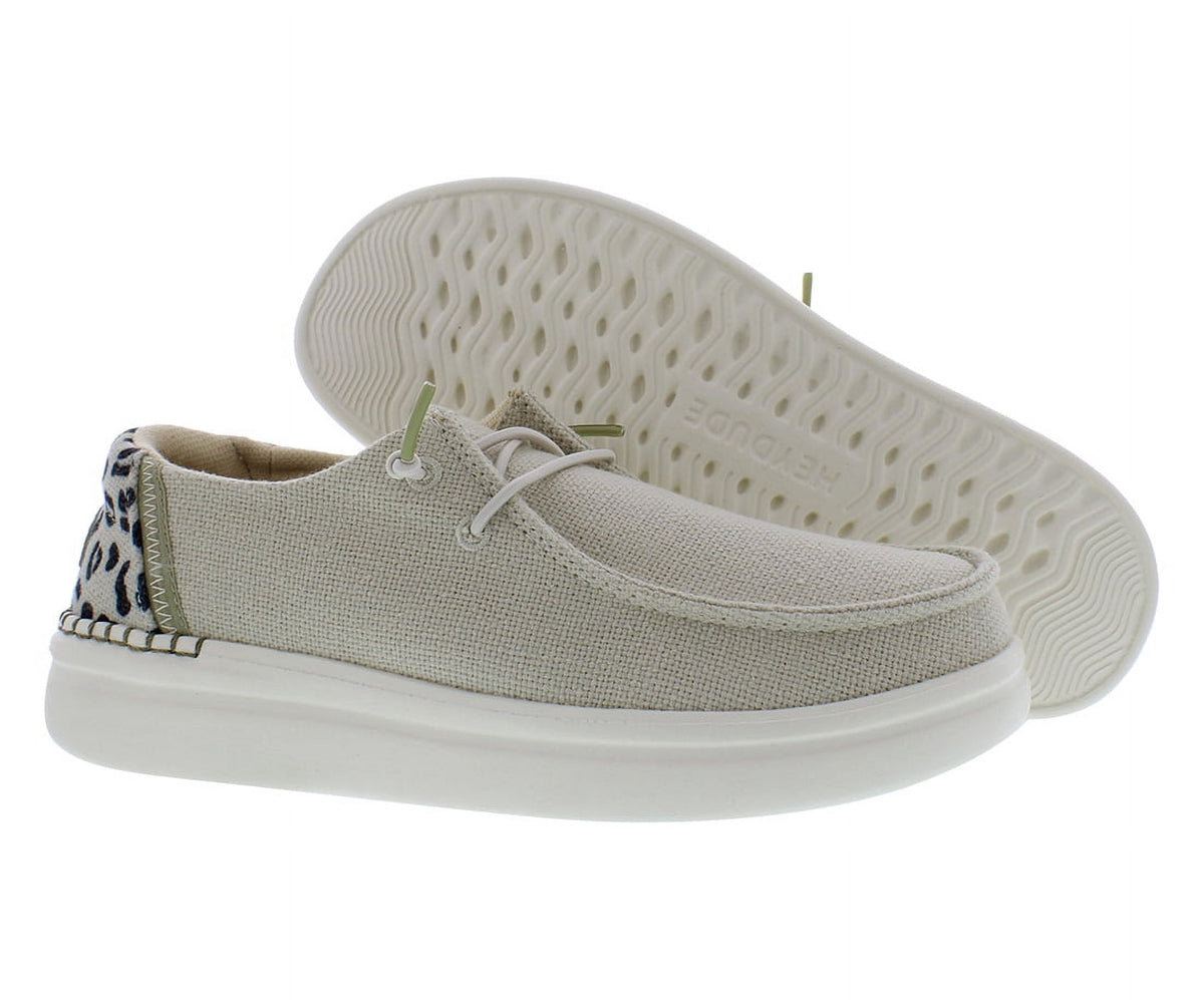 Hey Dude Wendy Rise Leo Womens Shoes Size 4, Color: Cream