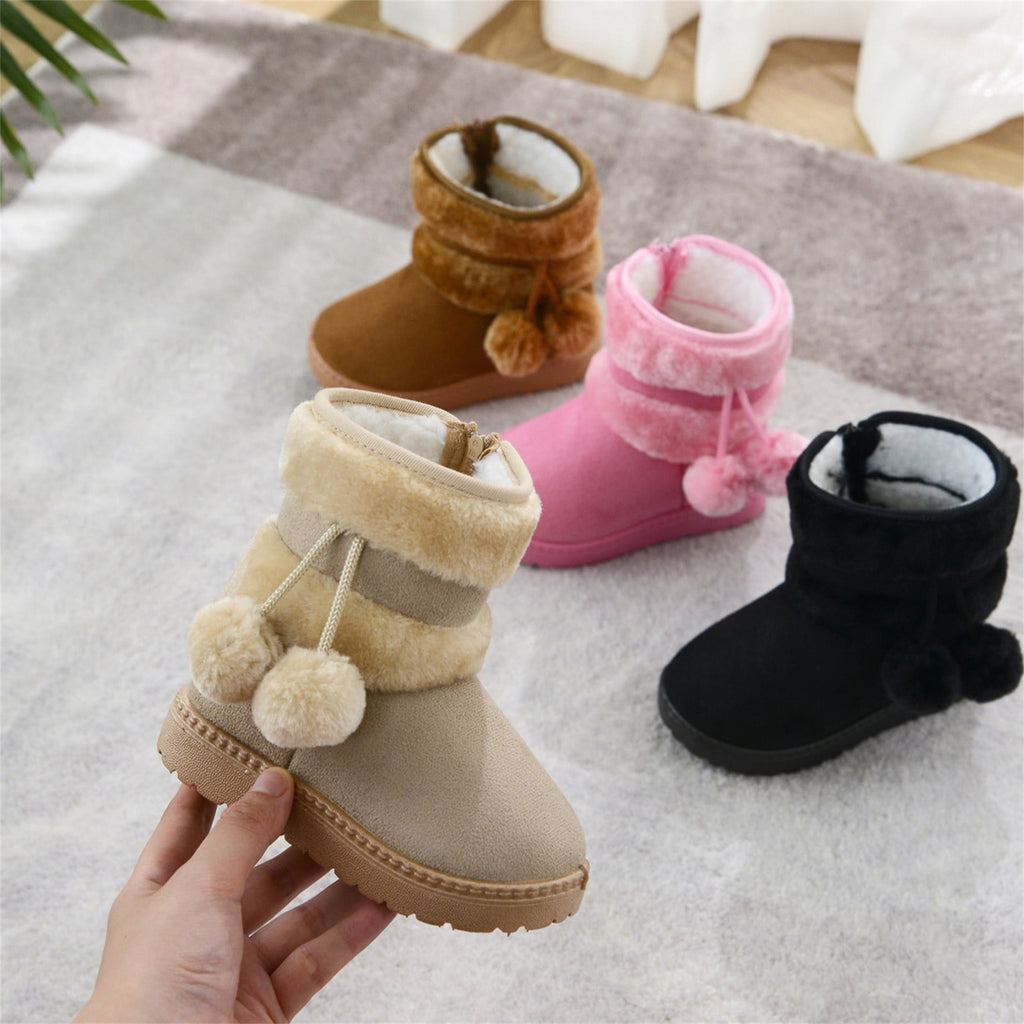Boots Gift for Girls Girl's Winter Snow Boots Warm Faux Fur Lined Short Fashion Boot(Toddler/Little Kid) Save Big